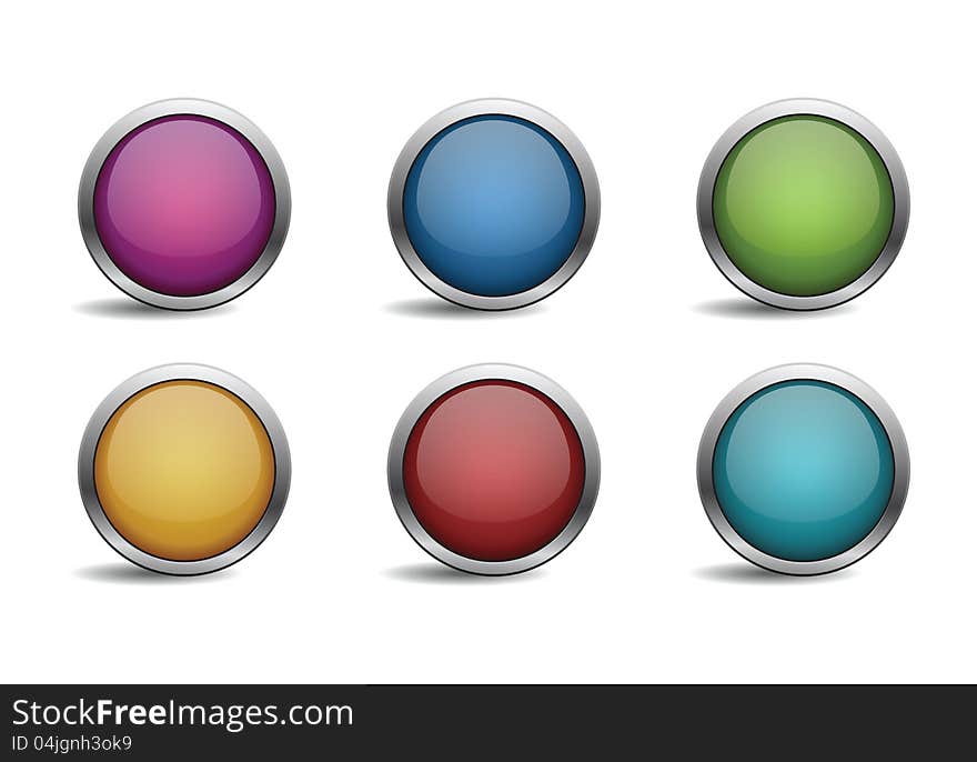 Glossy web buttons. eps10 vector illustration. Glossy web buttons. eps10 vector illustration