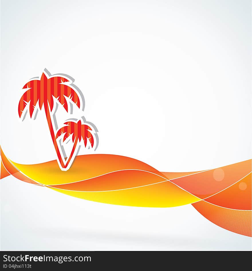 Abstract summer vector background, orange colors