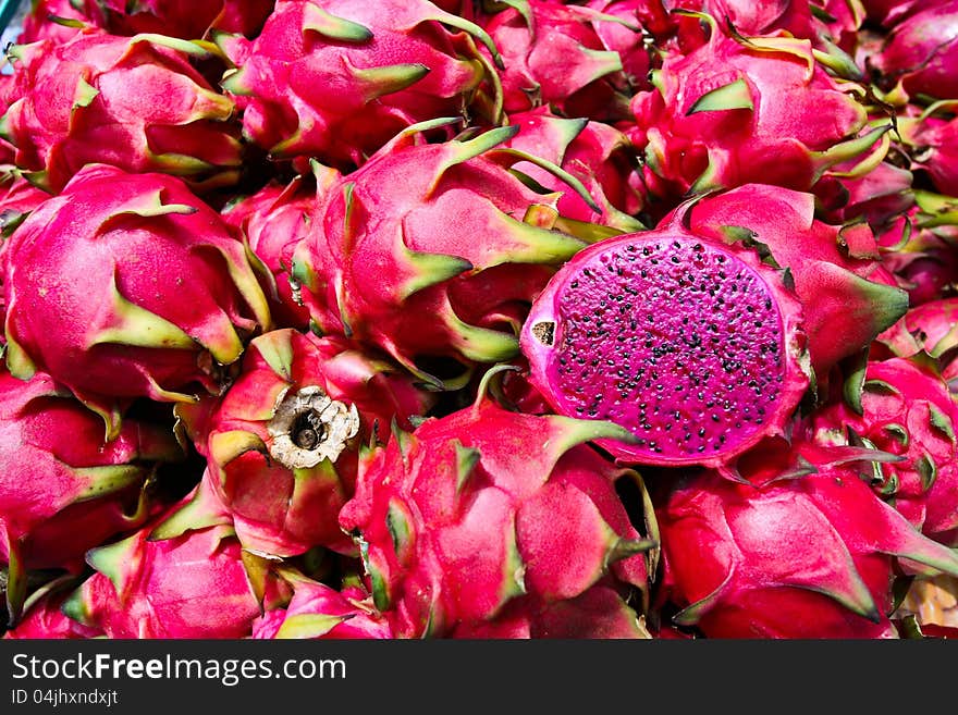 Dragon fruit, sweet black beans in Thailand. Dragon fruit, sweet black beans in Thailand.