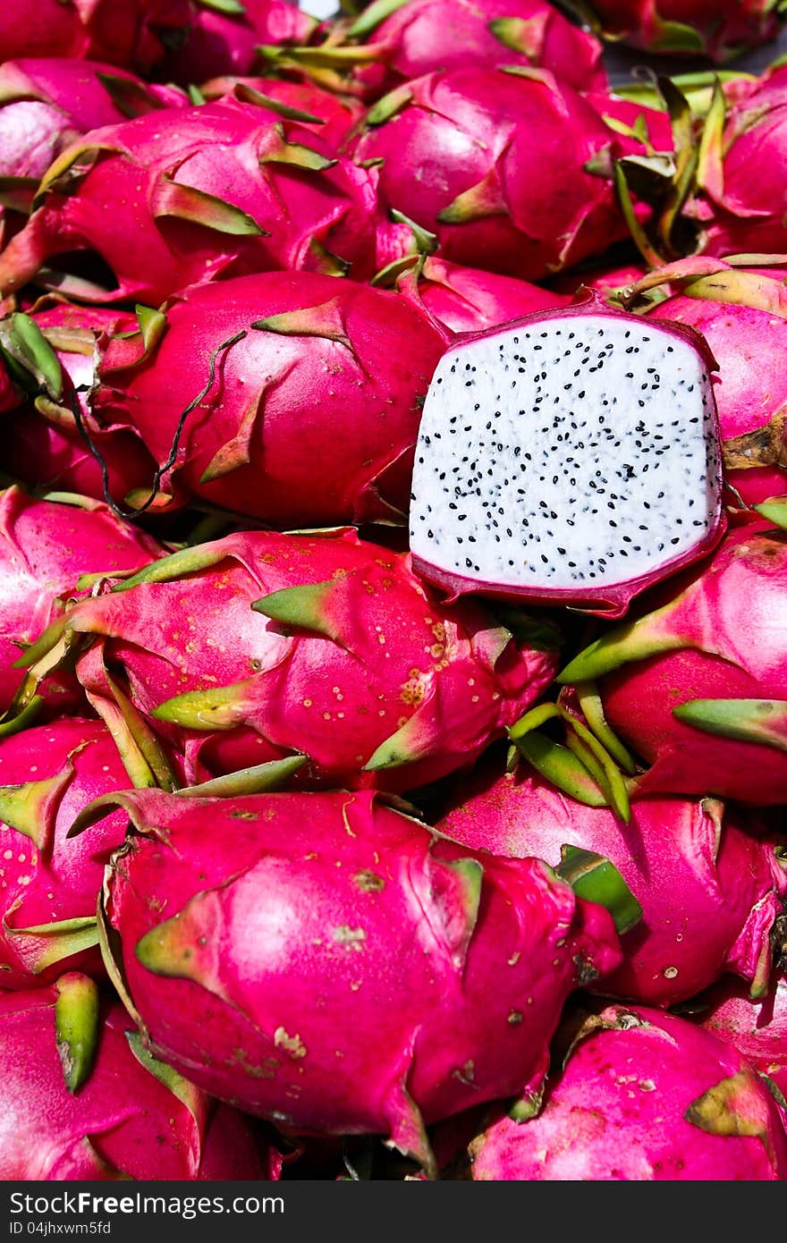 Dragon fruit, sweet black beans in Thailand. Dragon fruit, sweet black beans in Thailand.