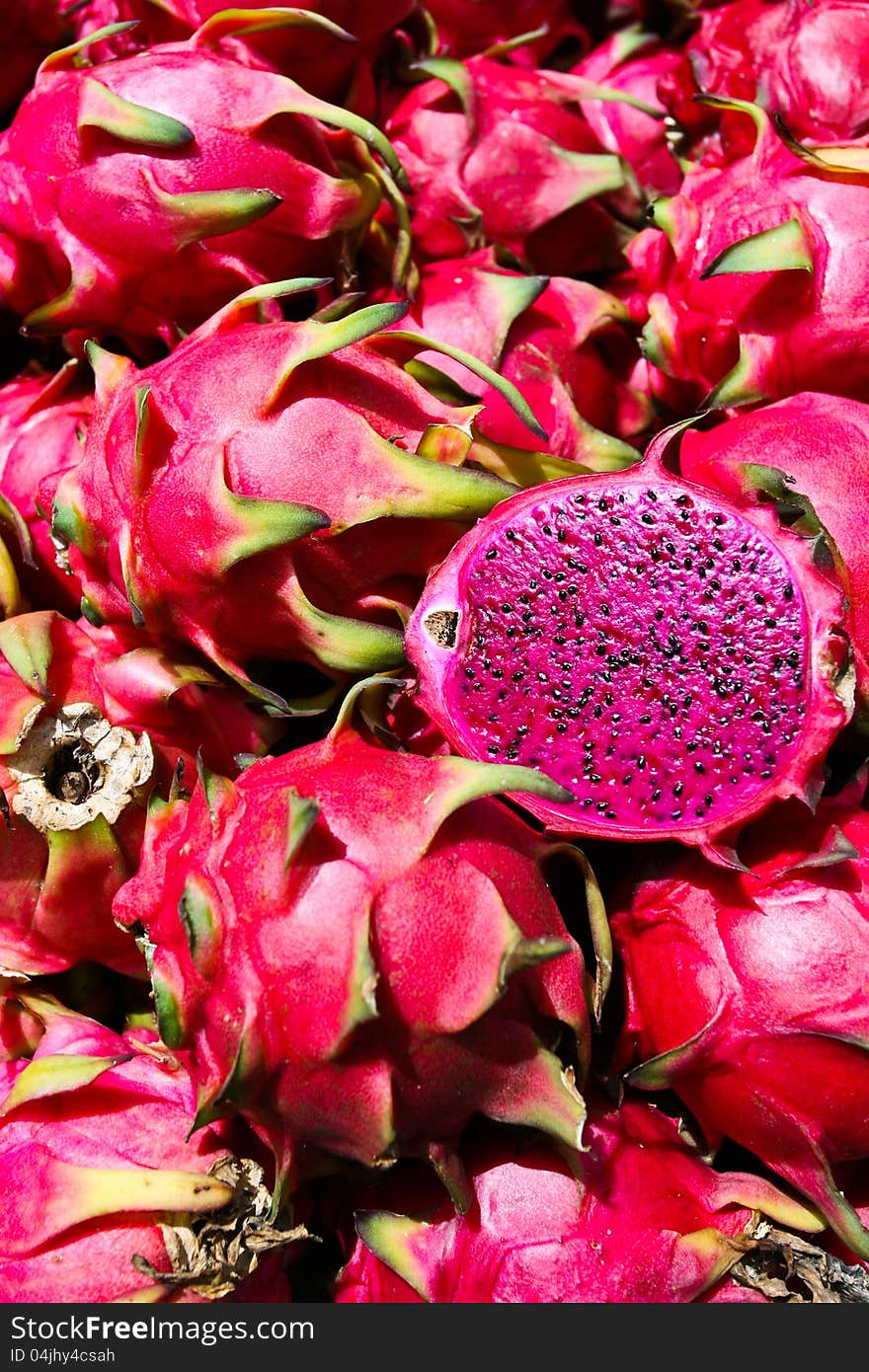 Dragon fruit, sweet black beans in Thailand. Dragon fruit, sweet black beans in Thailand.