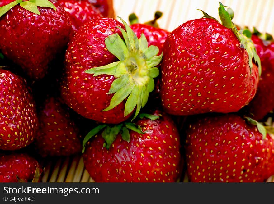 Fresh healthy organic red strawberry