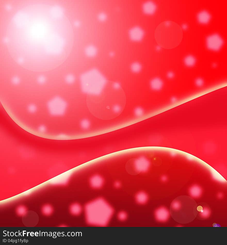 Red background with bubbles