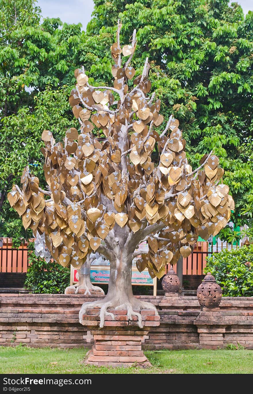 The golden tree in Thai temple