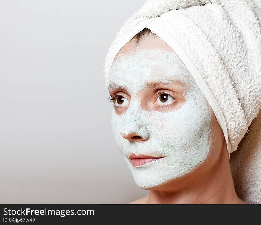 Woman face with Spa Facial Mask