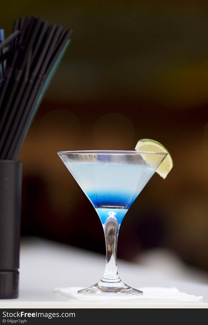 Cocktail On Bar Table