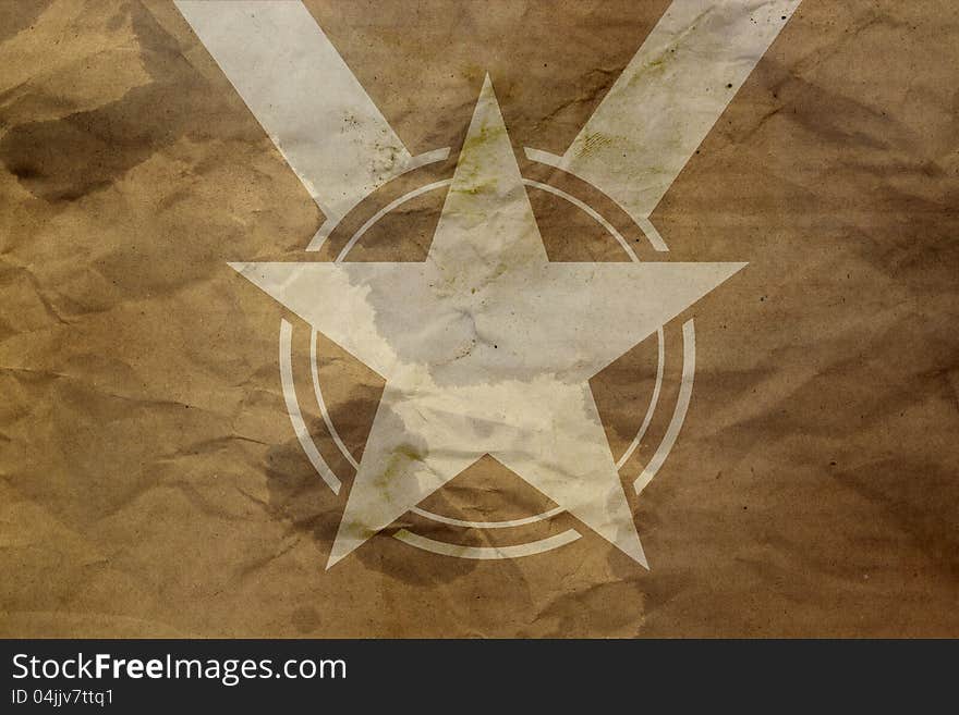 Star on antique background design