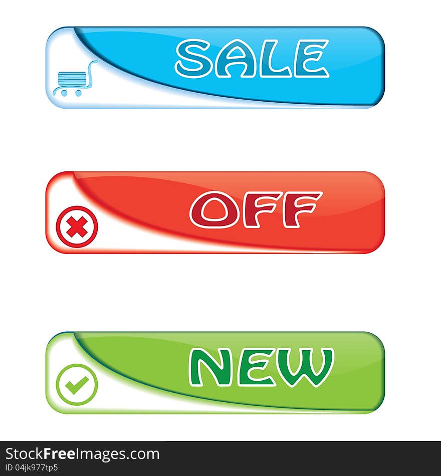 Sale banner set 3 colors