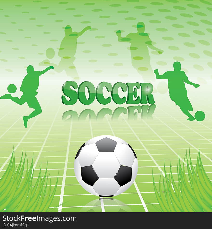 Soccer green abstract background