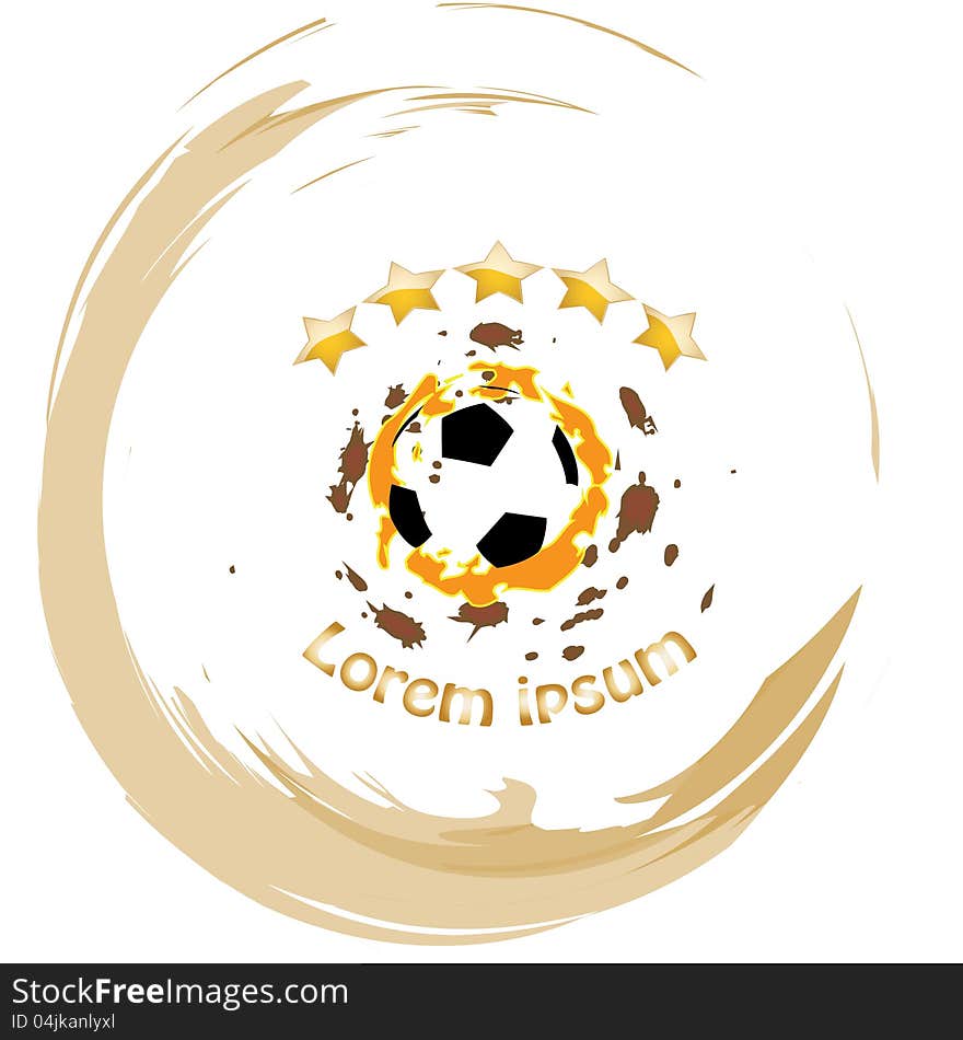 Soccer ball vector abstract illustration