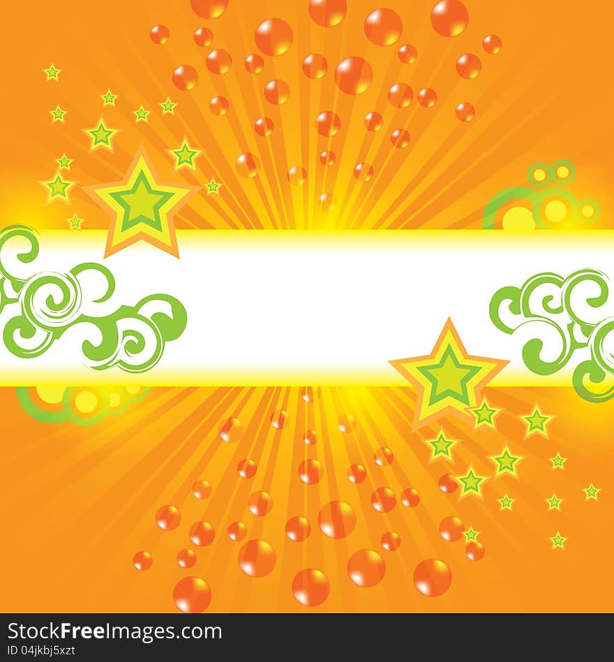 Abstract summer design background with sun