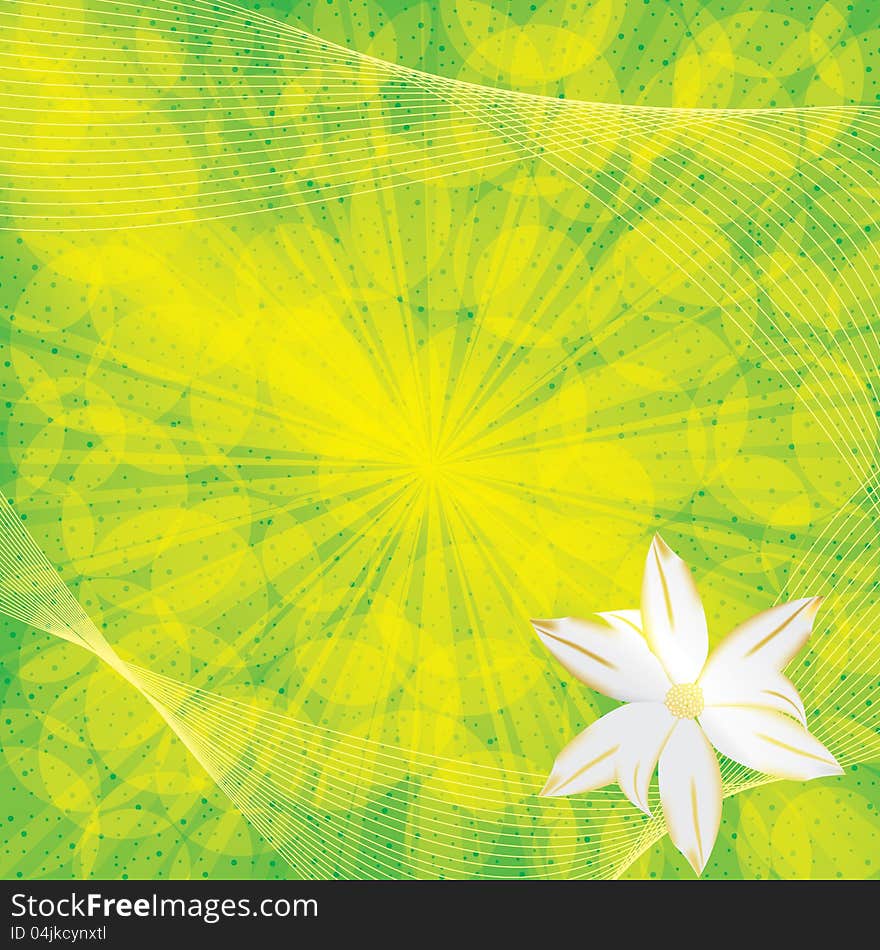 Abstract floral green yellow background. Abstract floral green yellow background