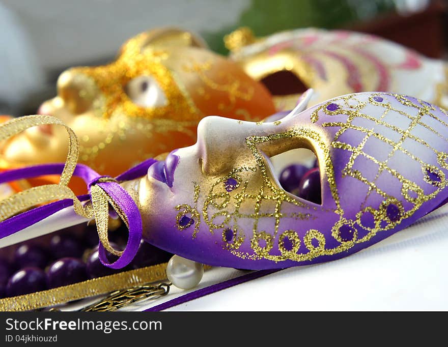 Venetian carnival masks, Venice, Italy. Venetian carnival masks, Venice, Italy