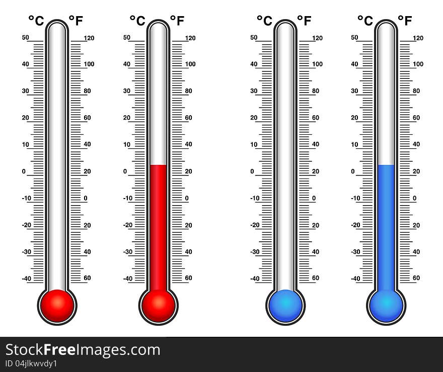 Thermometer set illustration image