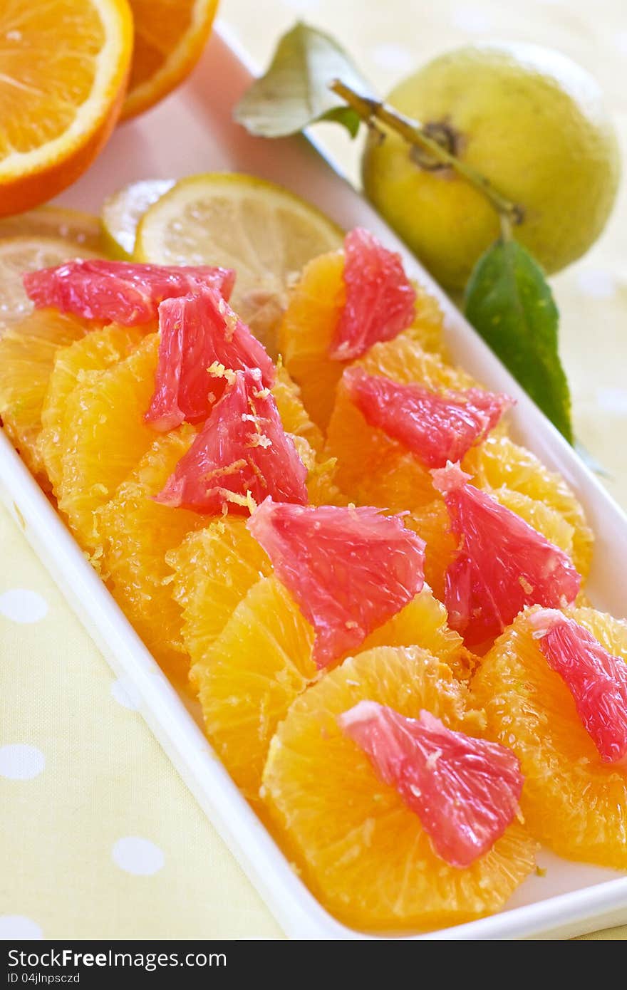 Grapefruit and oranges