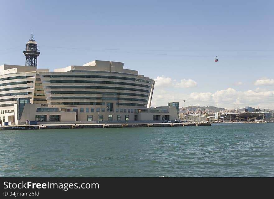 Barcelona, building of sea passenger port.