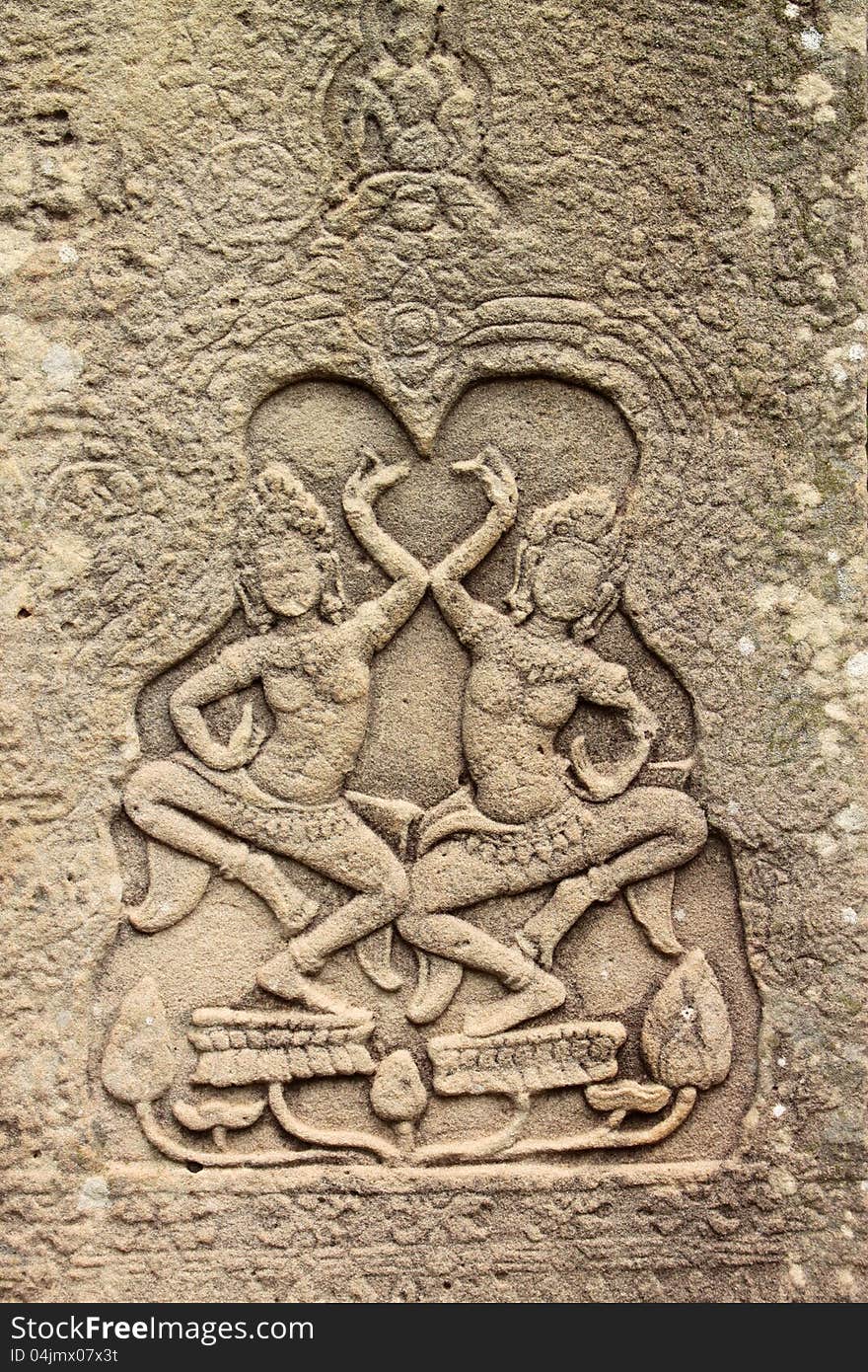 Khmer art at Bayon Prasat, Angkor Thom