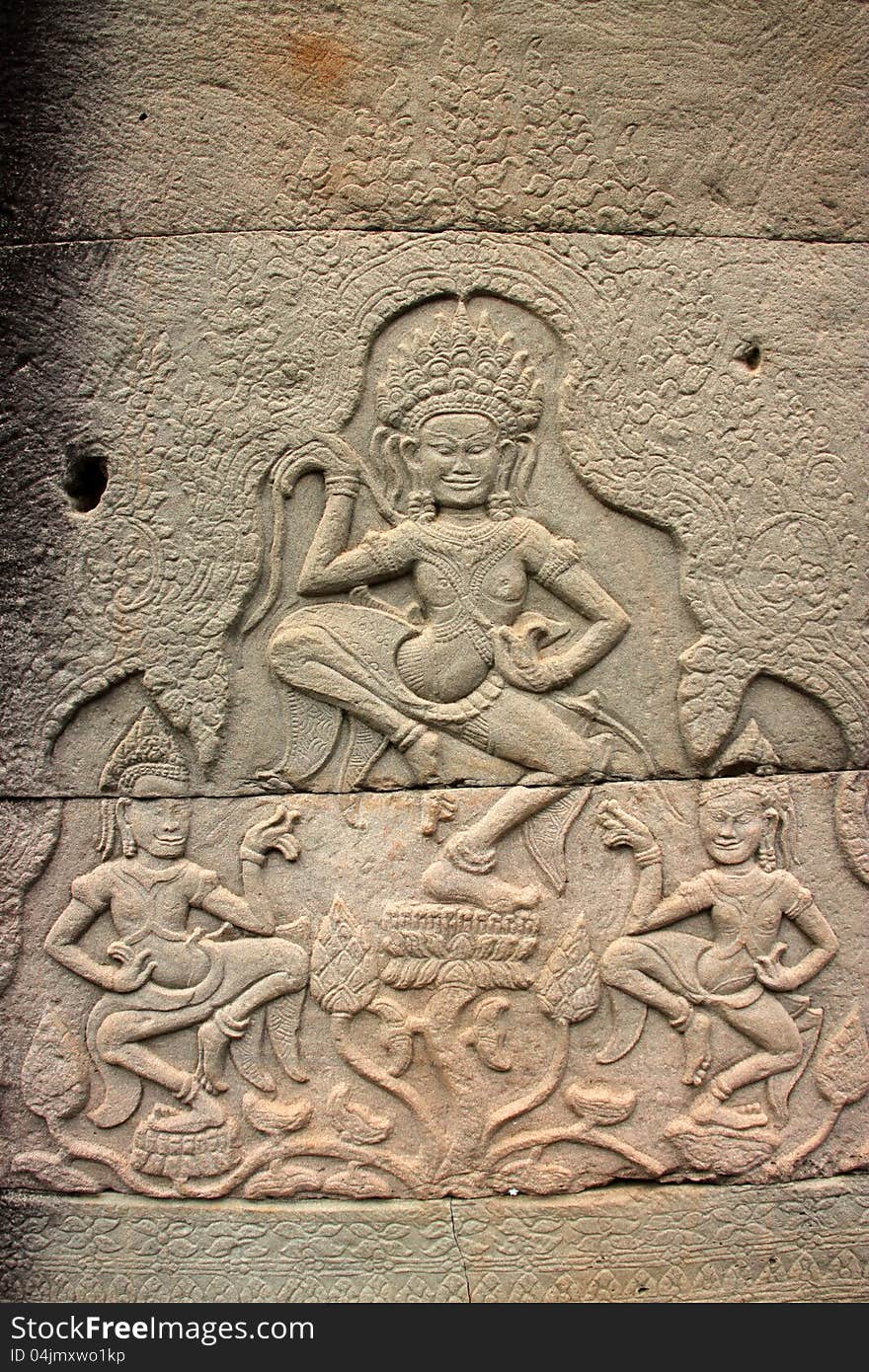 Khmer art at Bayon Prasat, Angkor Thom