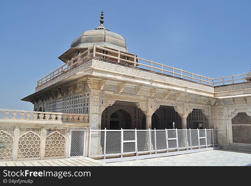 A section of the 15th century fort in Agra India. A section of the 15th century fort in Agra India