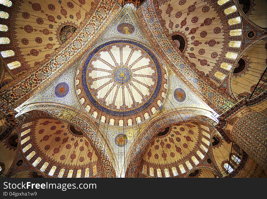 Dome the Blue mosque in Istanbul, Turkey. Dome the Blue mosque in Istanbul, Turkey