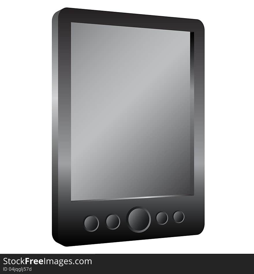 Computer tablet. The electronic device. Vector illustration. Computer tablet. The electronic device. Vector illustration.