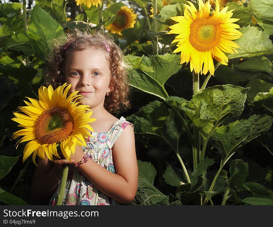 Girl With Sunflower