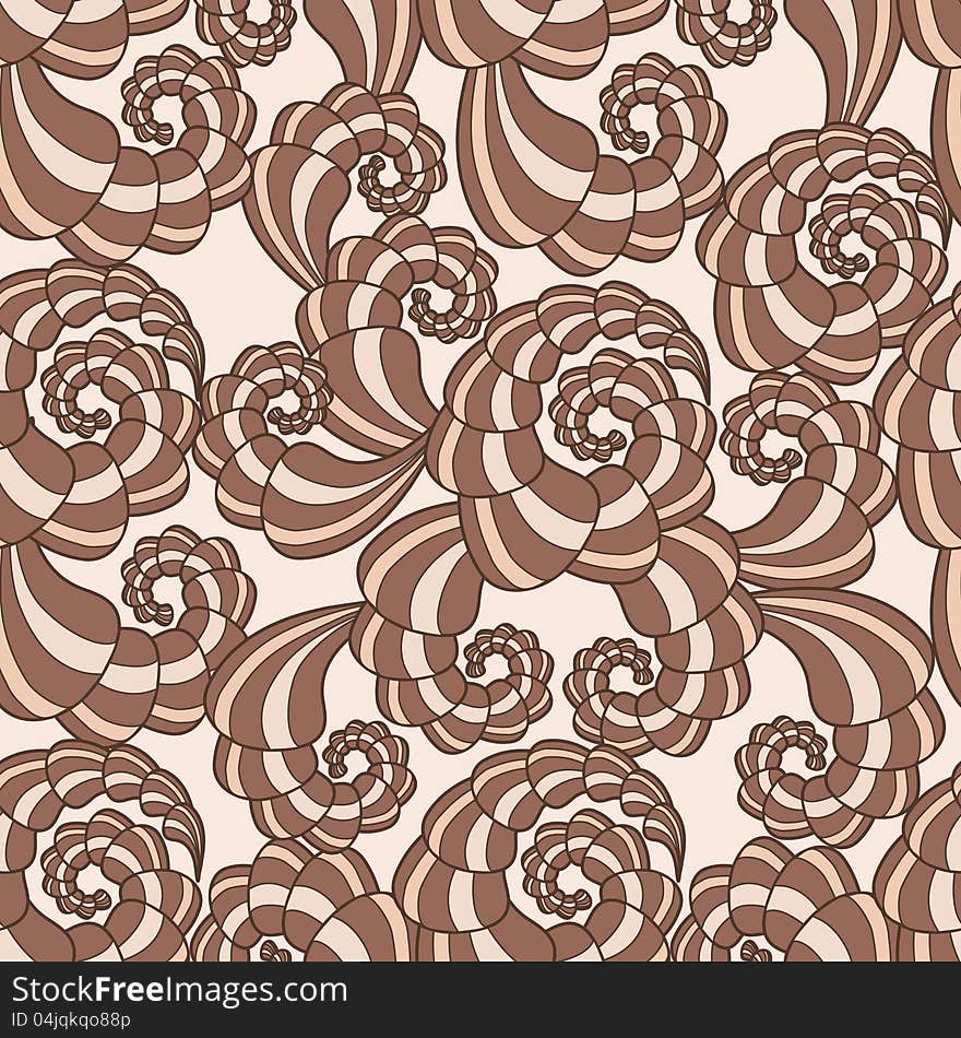 Vector seamless pattern with spirals