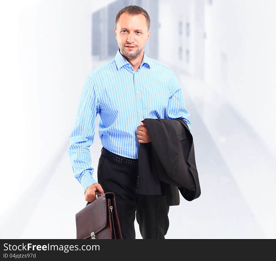 Portrait of handsome young business man. Portrait of handsome young business man