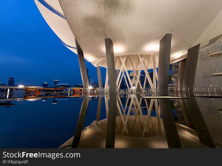 ArtScience Museum during blue hour