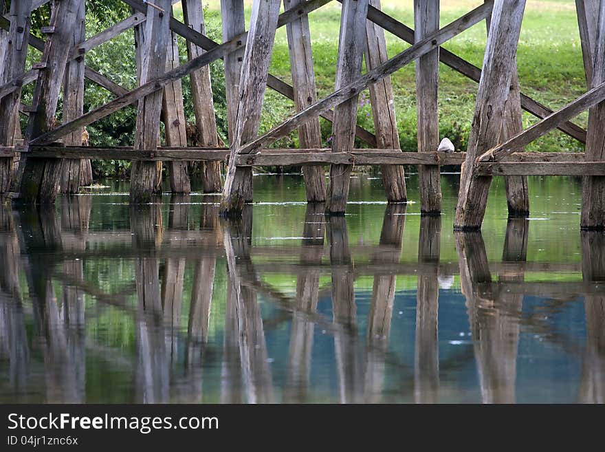 Old wooden bridge