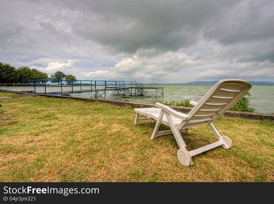 Cloudy day at the lake Balaton. Cloudy day at the lake Balaton