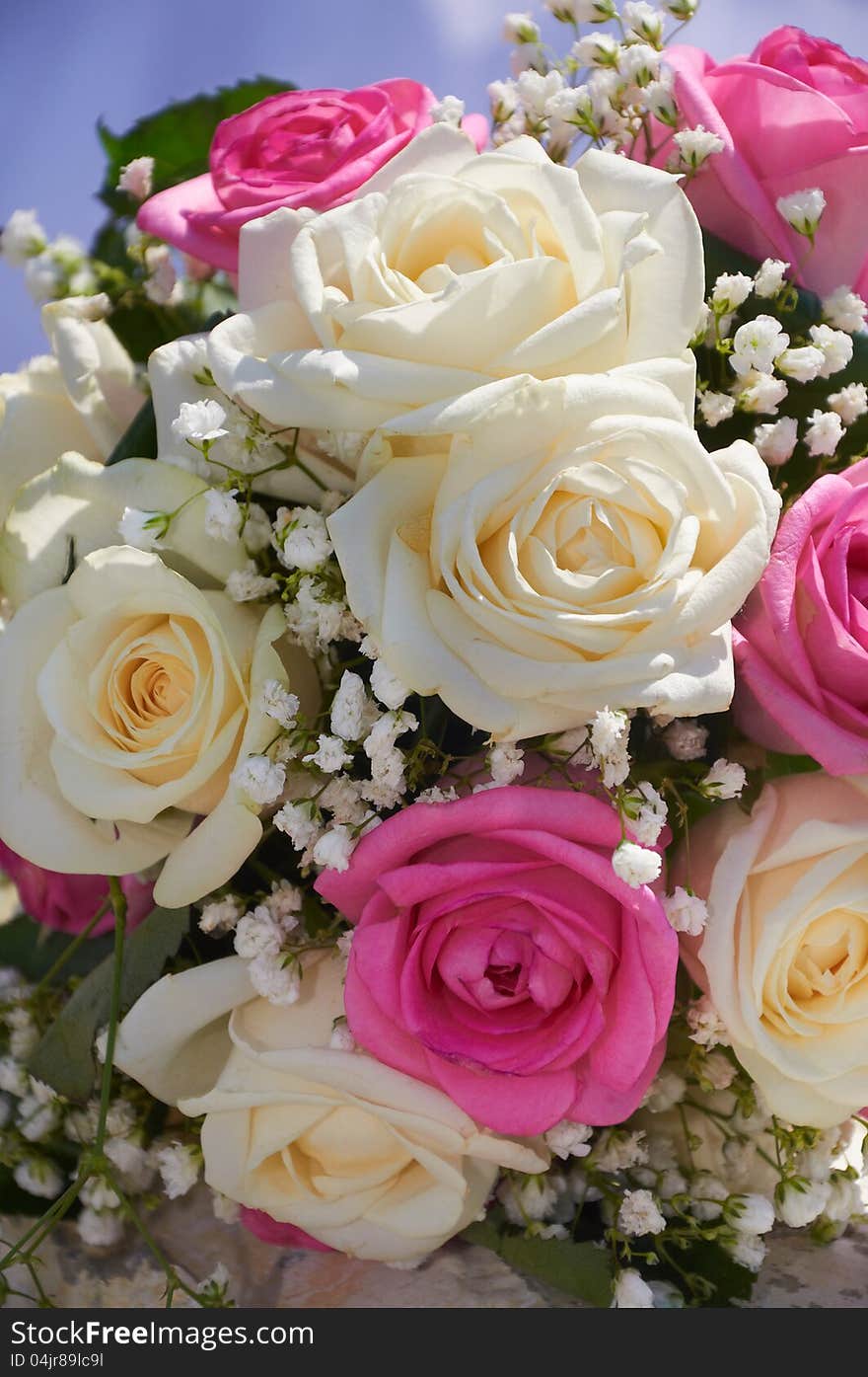 Wedding bridal bouquet from roses. Wedding bridal bouquet from roses