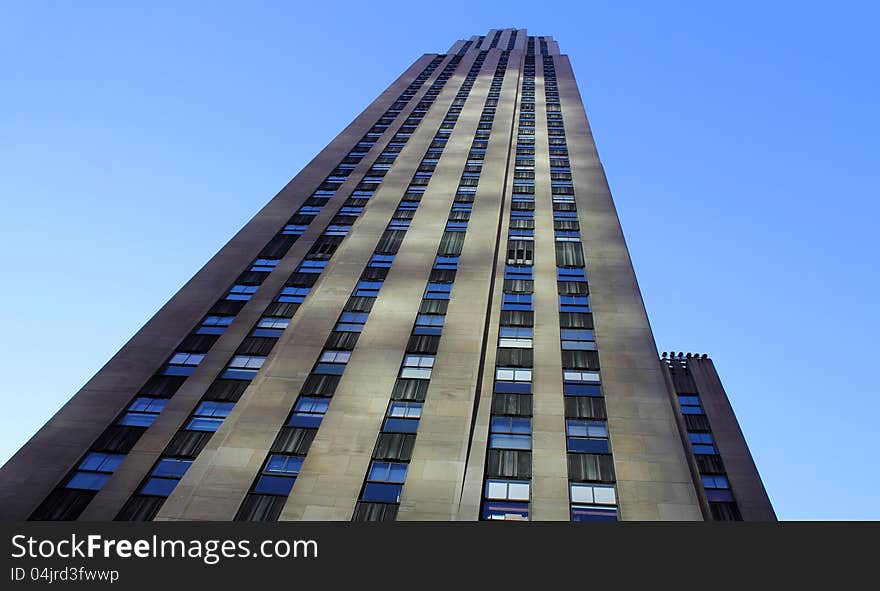 Rockefeller center building General Electric skyscrapper office Manhattan New York city NYC big apple USA. Rockefeller center building General Electric skyscrapper office Manhattan New York city NYC big apple USA