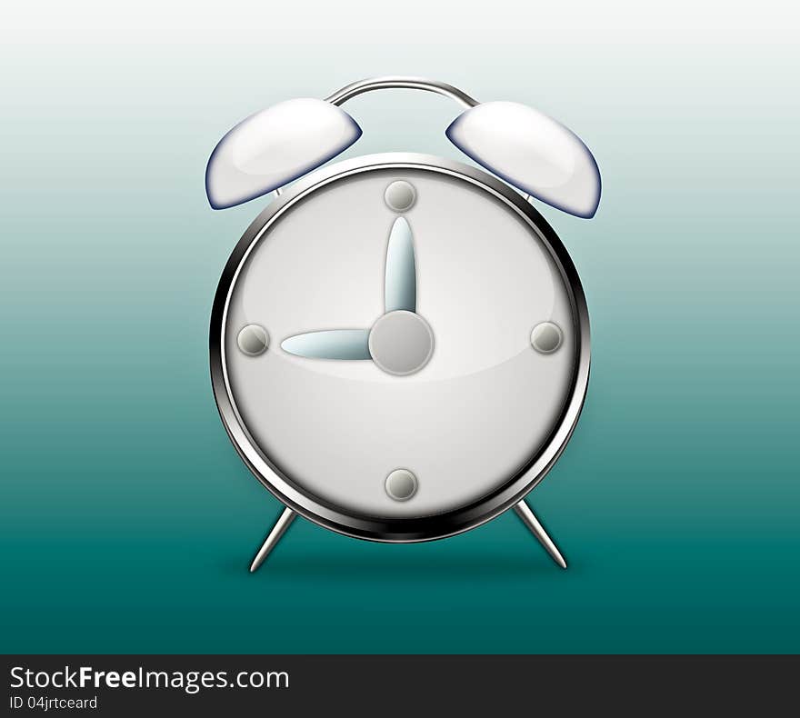 Alarm clock time blue background