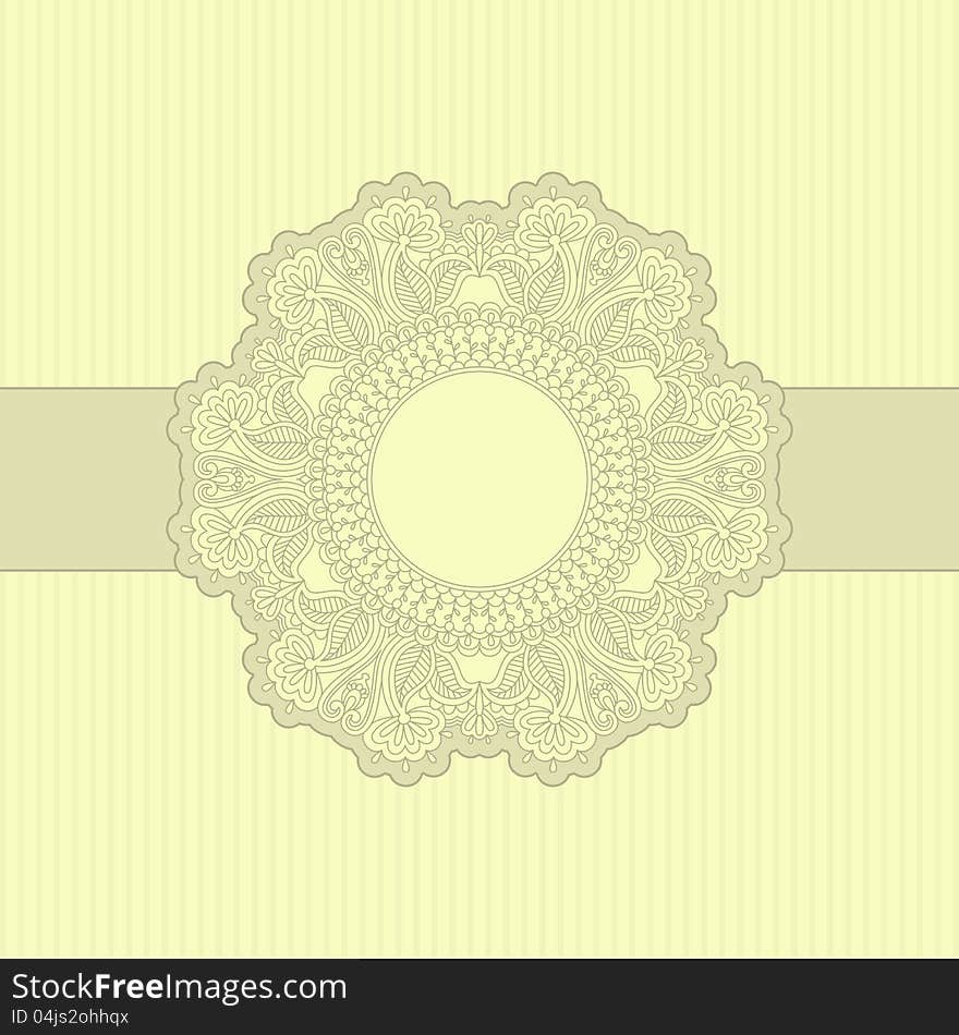 Vector illustration with ornament for greeting card. Vector illustration with ornament for greeting card.