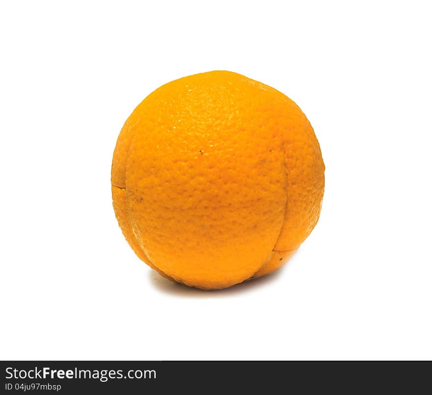 Orange on a white background