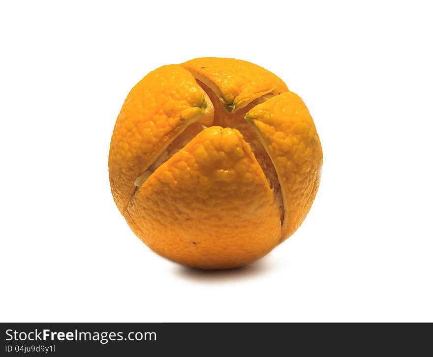 Orange  on a white background