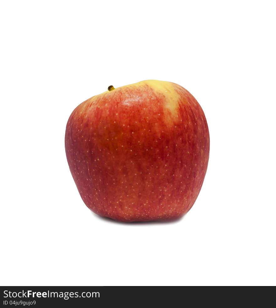 Red apple. on a white background.