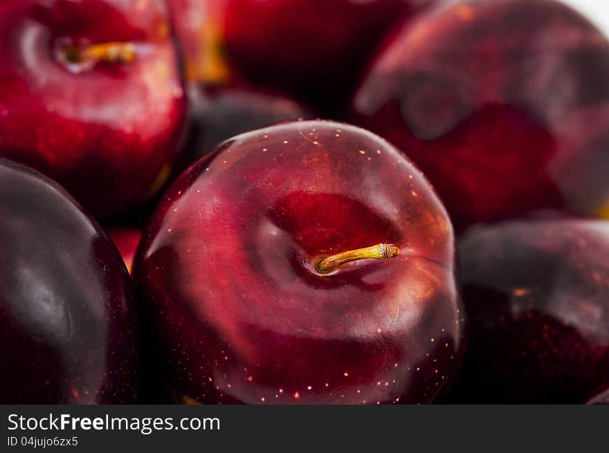 Close-up fresh delicious plum