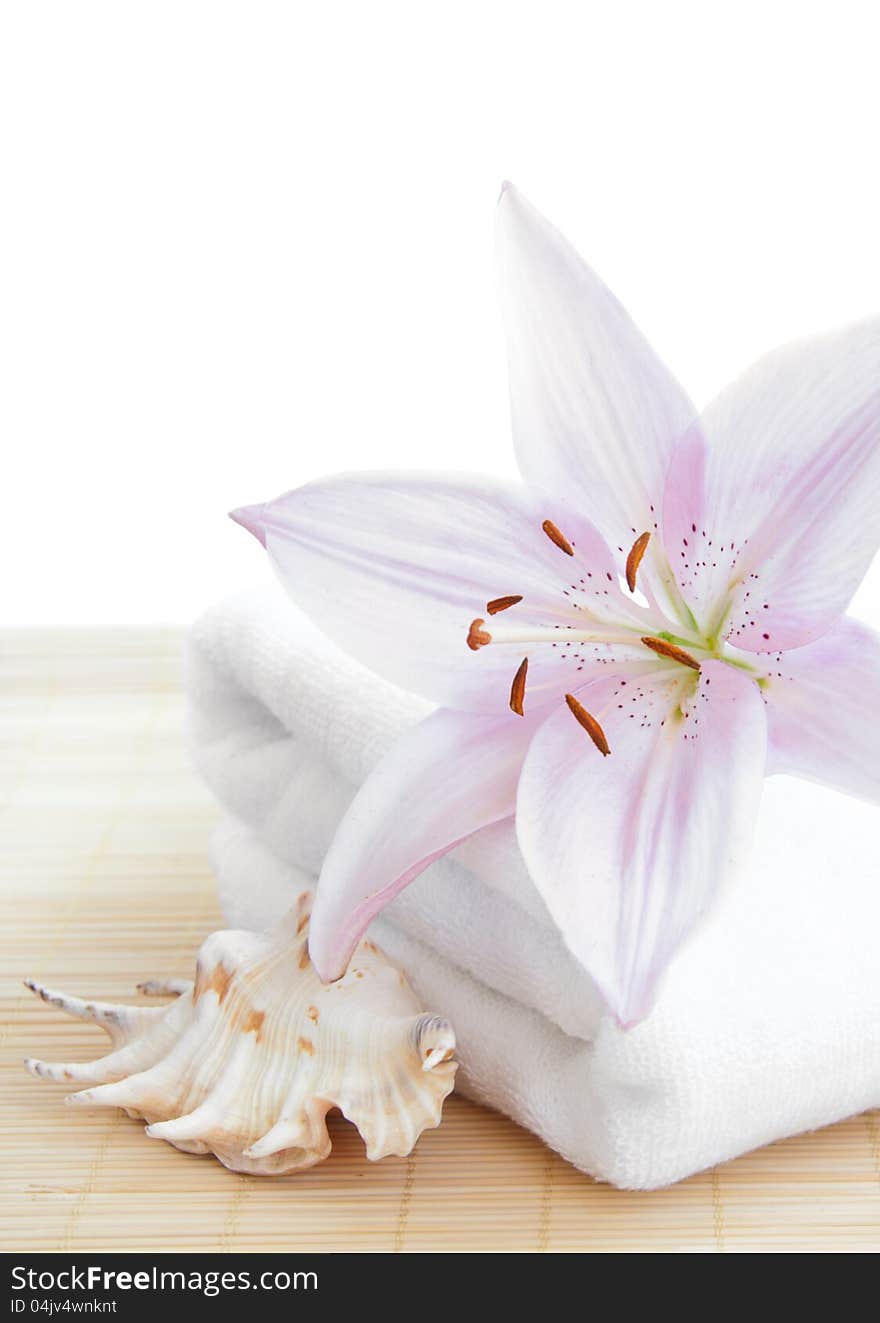 Spa Towel with flower