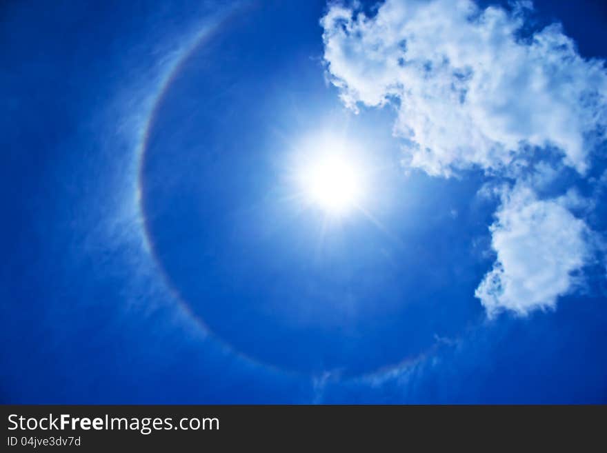 Sun Halo in Pattaya Thailand. Sun Halo in Pattaya Thailand