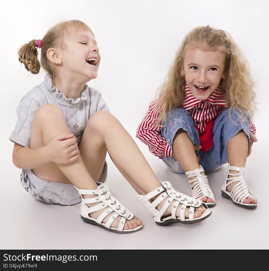 Cheerful little girl smile.