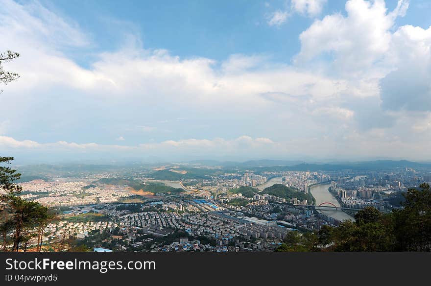 View of shaoguan city 2. View of shaoguan city 2