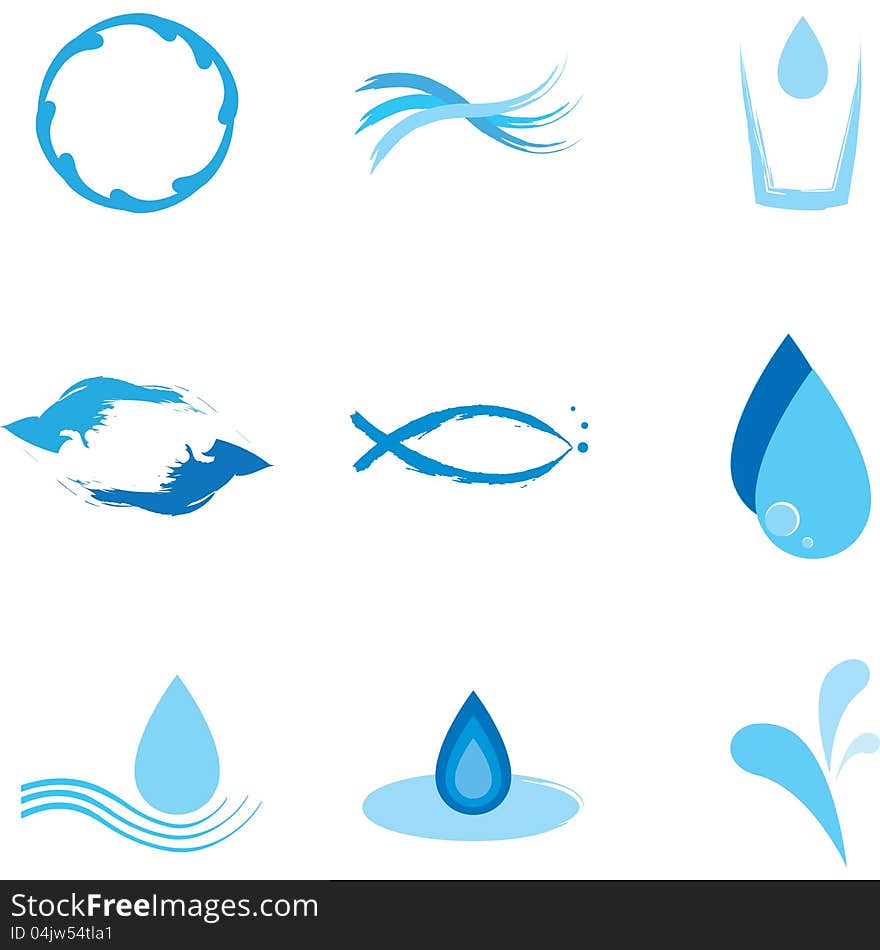 Set Of Water Symbols