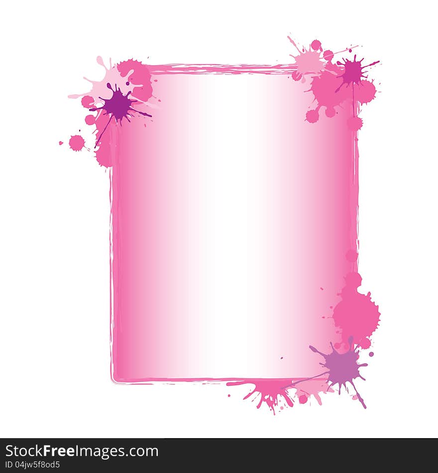 Pink Paint Splash Frame