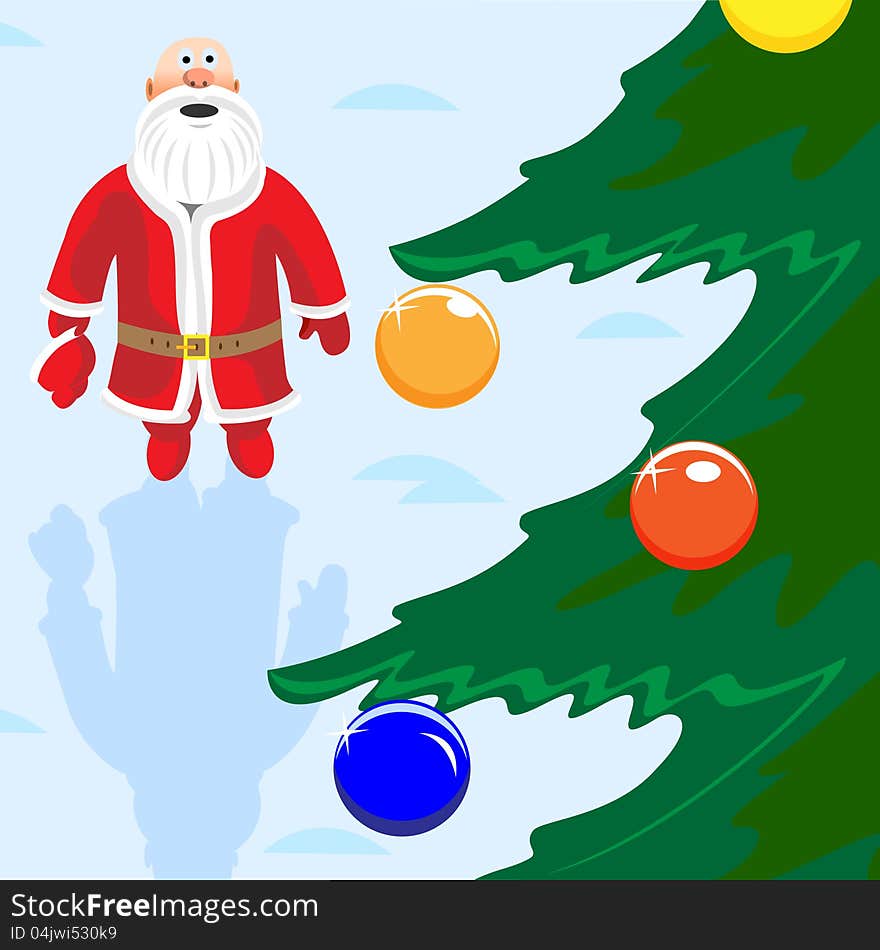 Russian Santa Claus. Vector illustration