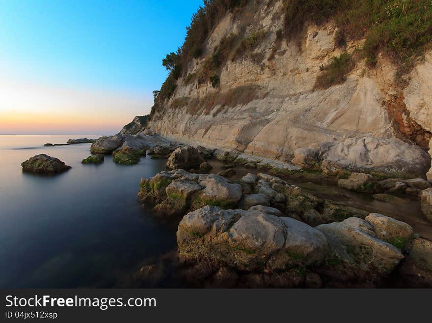 Ancona sea in the morning, Italy.