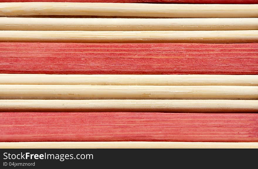 Red and yellow bamboo mat  background