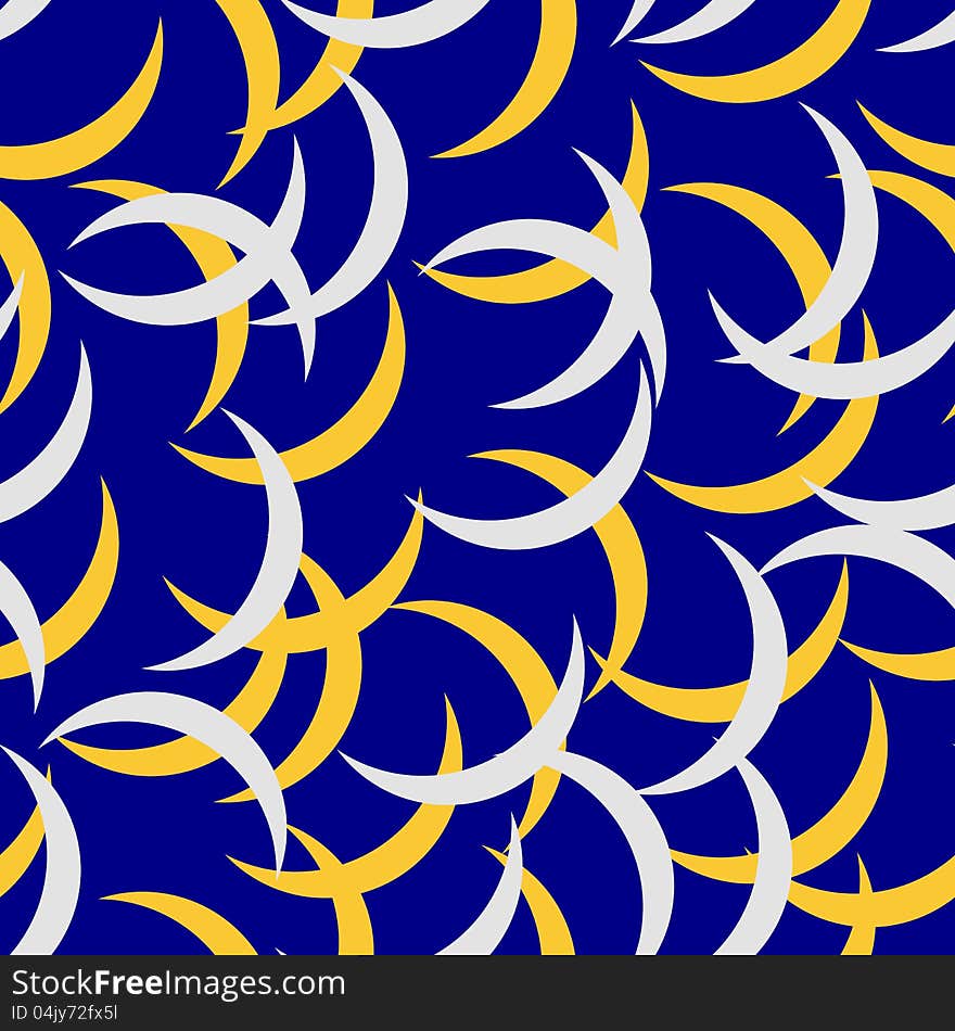 An abstract crescent seamless background. An abstract crescent seamless background