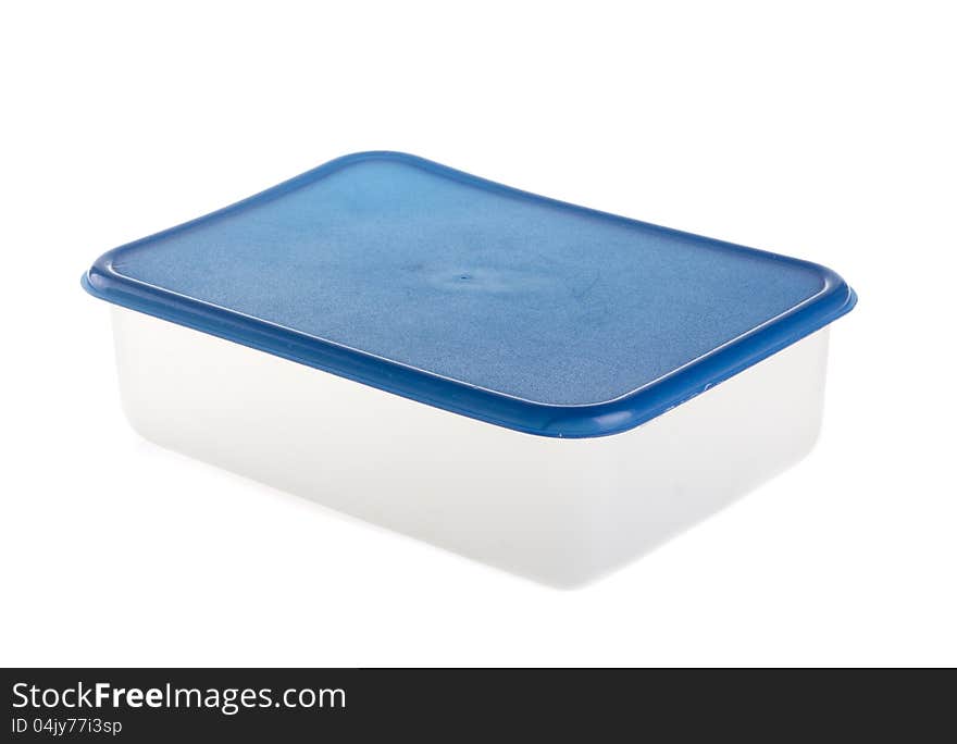 Plastic Containers on Isolated White Background